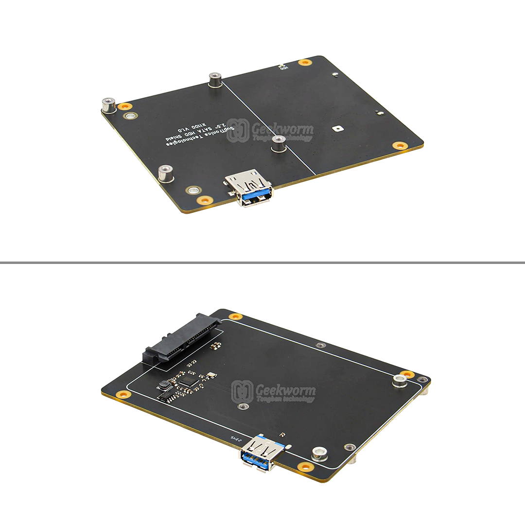 X1100 2.5" SATA HDD/SSD Shield for Raspberry Pi 5 By SupTronics